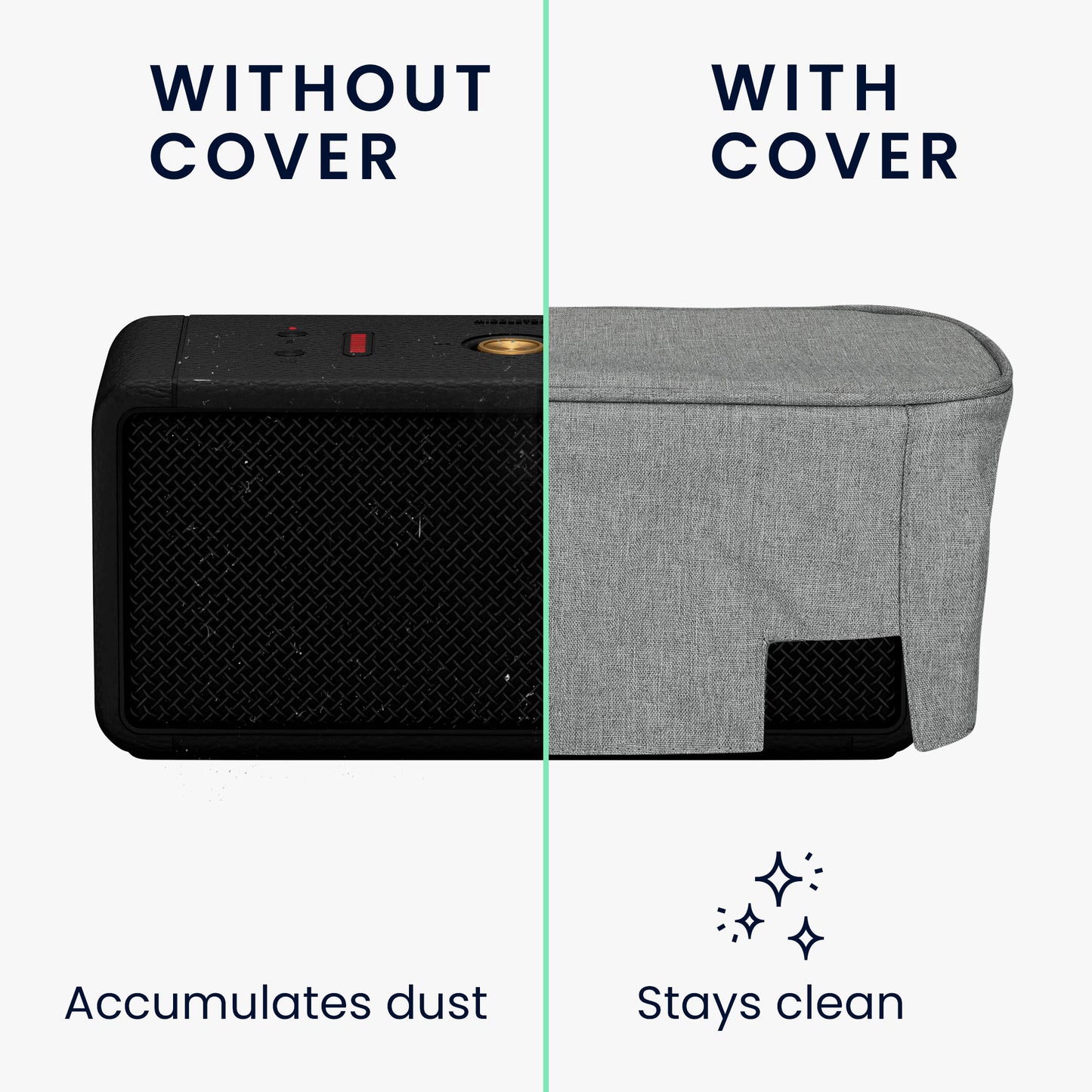 kwmobile Schutzhülle kompatibel mit Marshall Middleton Wireless Hülle - Staubhülle für Mini Lautsprecher - Speaker Cover