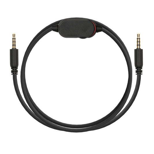 kwmobile Kopfhörerkabel für Alienware AW920H / AW720H / AW310H / AW510H / AW988 - Ersatz Kabel 100 cm Mikrofon Lautstärkeregler - 3.5mm Klinke Schwarz  