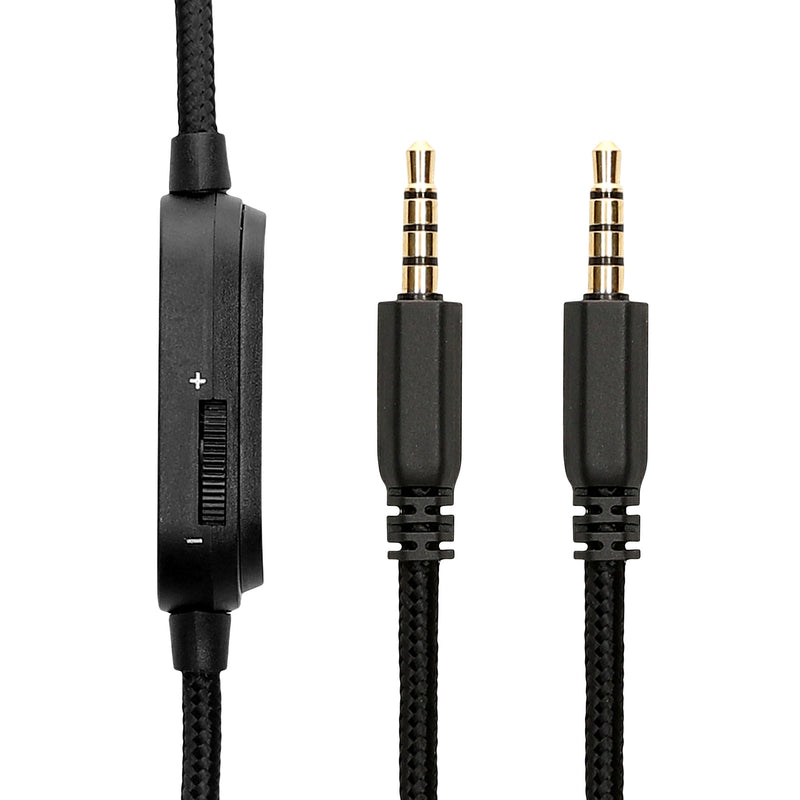 kwmobile Kopfhörerkabel für Alienware AW920H / AW720H / AW310H / AW510H / AW988 Ersatz Kabel 100 cm Mikrofon Lautstärkeregler 3.5mm Klinke