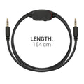 kwmobile Kopfhörerkabel für Alienware AW920H / AW720H / AW310H / AW510H / AW988 Ersatz Kabel 100 cm Mikrofon Lautstärkeregler 3.5mm Klinke