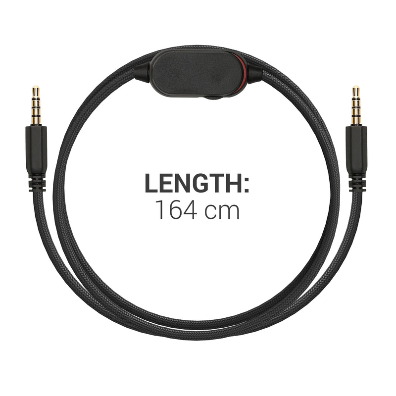 kwmobile Kopfhörerkabel für Alienware AW920H / AW720H / AW310H / AW510H / AW988 Ersatz Kabel 100 cm Mikrofon Lautstärkeregler 3.5mm Klinke