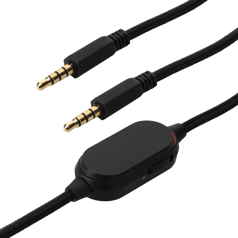kwmobile Kopfhörerkabel für Alienware AW920H / AW720H / AW310H / AW510H / AW988 Ersatz Kabel 100 cm Mikrofon Lautstärkeregler 3.5mm Klinke