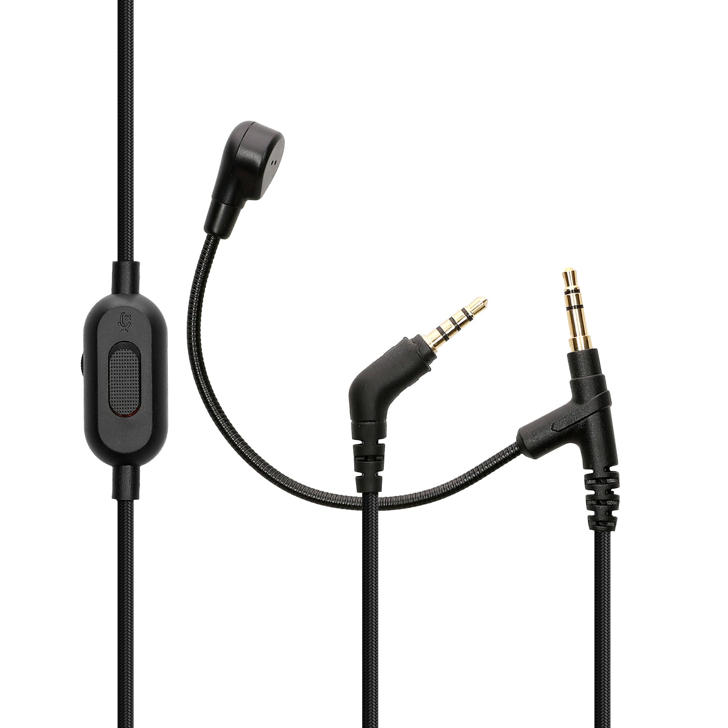 kwmobile Kopfhörerkabel für Sony WH-1000XM5 / WH-1000XM4 / MDR-100ABN / V-MODA - Ersatz Kabel 200 cm Mikrofon Lautstärkeregler - 3.5mm Klinke