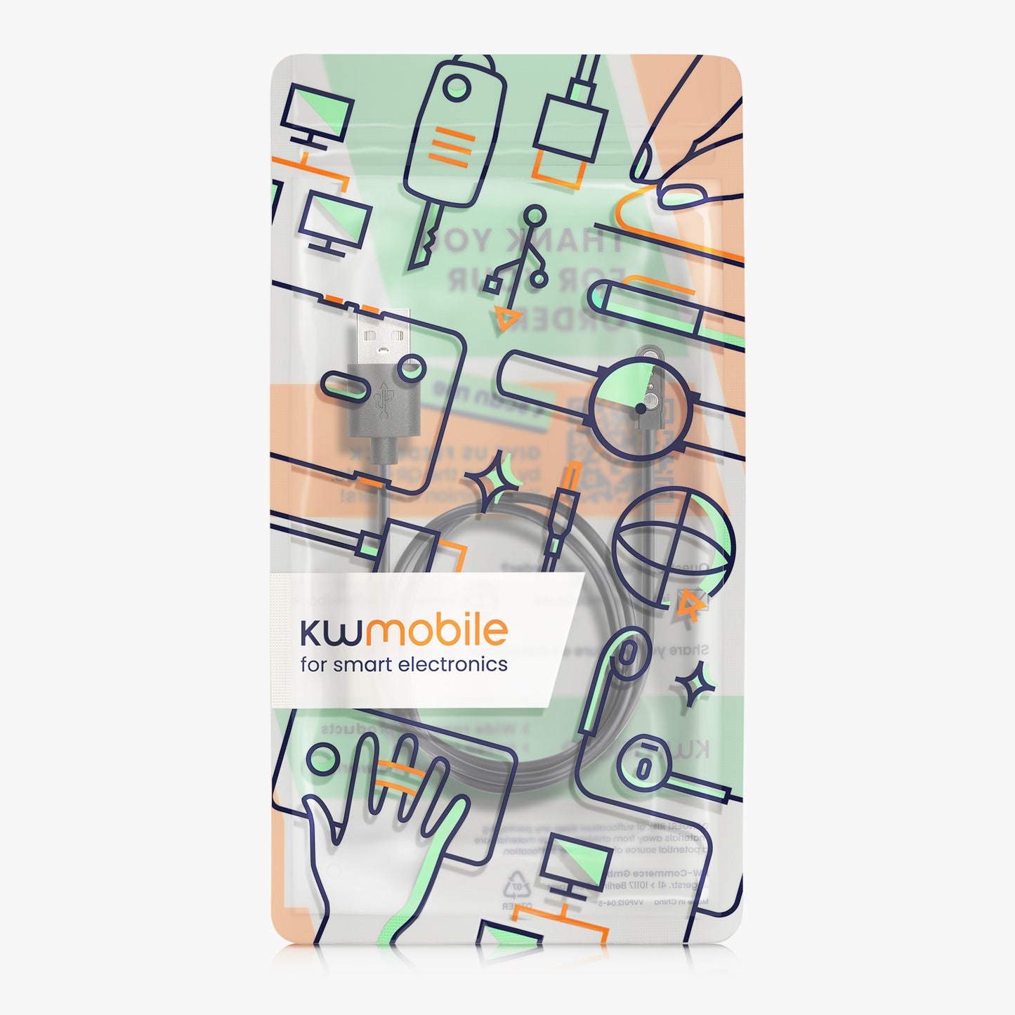 kwmobile USB Kabel Charger kompatibel mit Mibro Watch T2 / Watch A2 / Watch C3 / Watch GS Pro Ladekabel - Smart Watch Ersatzkabel - Fitnesstracker Aufladekabel