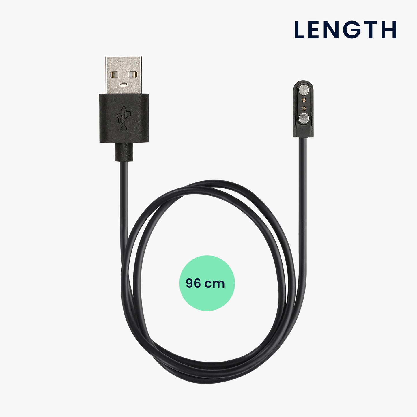 kwmobile USB Kabel Charger kompatibel mit Mibro Watch T2 / Watch A2 / Watch C3 / Watch GS Pro Ladekabel - Smart Watch Ersatzkabel - Fitnesstracker Aufladekabel