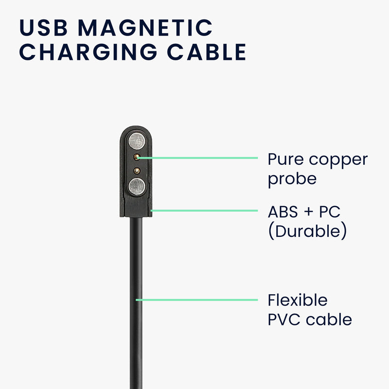 kwmobile USB Kabel Charger kompatibel mit Mibro Watch T2 / Watch A2 / Watch C3 / Watch GS Pro Ladekabel - Smart Watch Ersatzkabel - Fitnesstracker Aufladekabel
