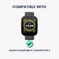 kwmobile Echtleder Uhrenarmband für Huami 22mm Amazfit Bip 6 / Bip 5 Unity / Bip 5 / GTS 3 / Balance 2 / Helio Strap Armband - Ersatzarmband für Fitnesstracker - Wechselarmband Smartwatch