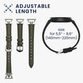 kwmobile Echtleder Uhrenarmband für Huami 22mm Amazfit Bip 6 / Bip 5 Unity / Bip 5 / GTS 3 / Balance 2 / Helio Strap Armband - Ersatzarmband für Fitnesstracker - Wechselarmband Smartwatch