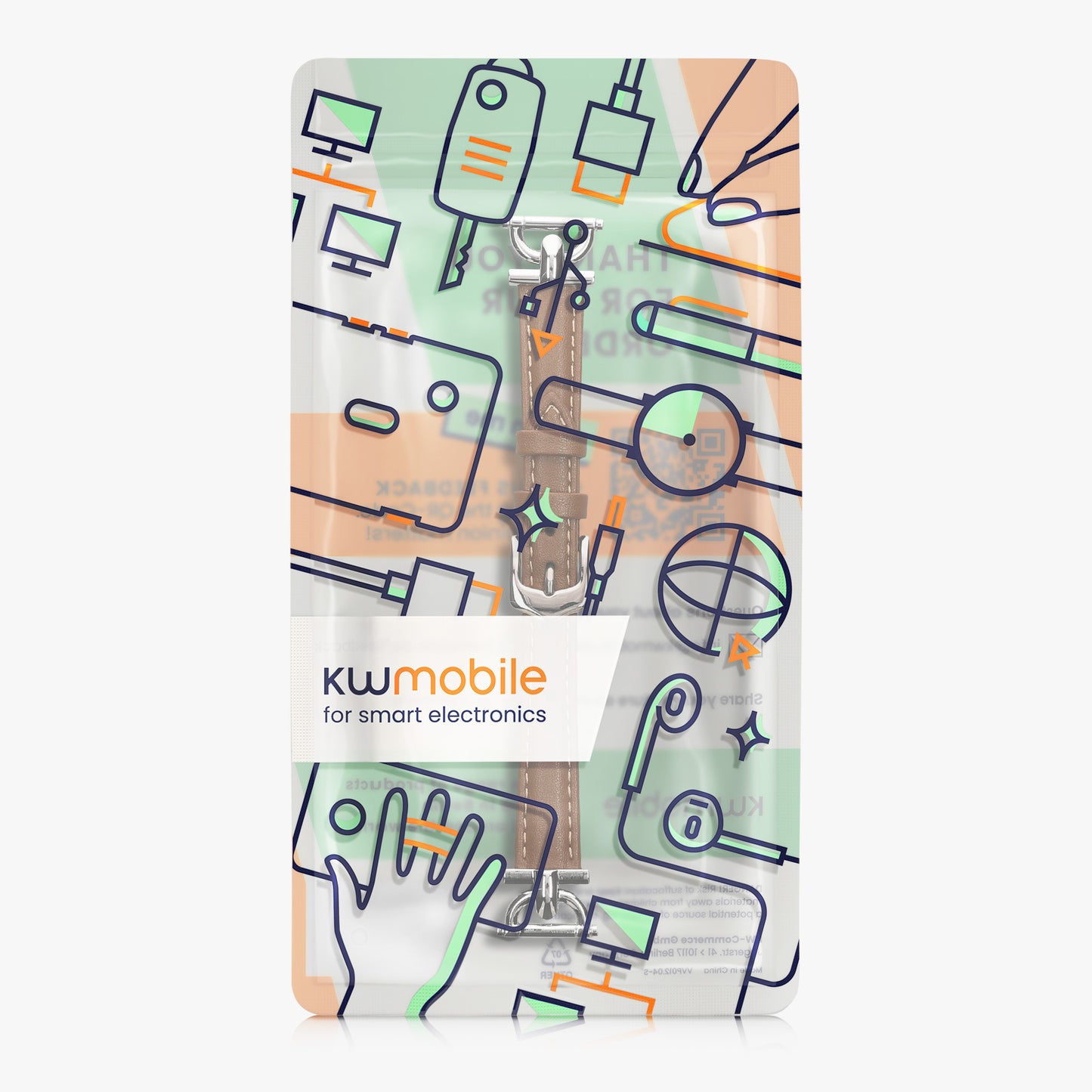 kwmobile Echtleder Uhrenarmband für Xiaomi Watch S1 Active / S1 Pro / S2 / S3 / Watch 2 Pro Armband - Ersatzarmband für Fitnesstracker - Wechselarmband Smartwatch