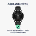 kwmobile Echtleder Uhrenarmband für Xiaomi Watch S1 Active / S1 Pro / S2 / S3 / Watch 2 Pro Armband - Ersatzarmband für Fitnesstracker - Wechselarmband Smartwatch