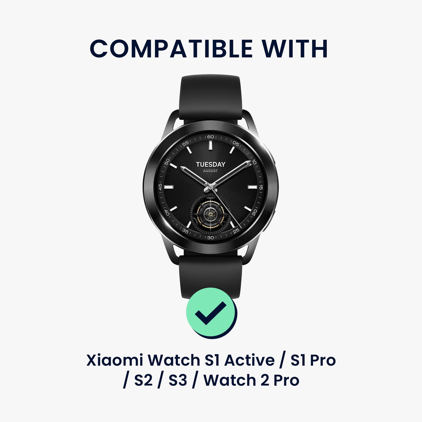 kwmobile Echtleder Uhrenarmband für Xiaomi Watch S1 Active / S1 Pro / S2 / S3 / Watch 2 Pro Armband - Ersatzarmband für Fitnesstracker - Wechselarmband Smartwatch