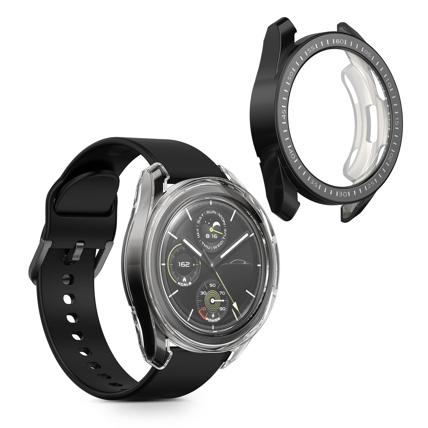 kwmobile Silikon Hülle für Xiaomi Watch S3 Schutzhülle Fullbody Display Cover Set