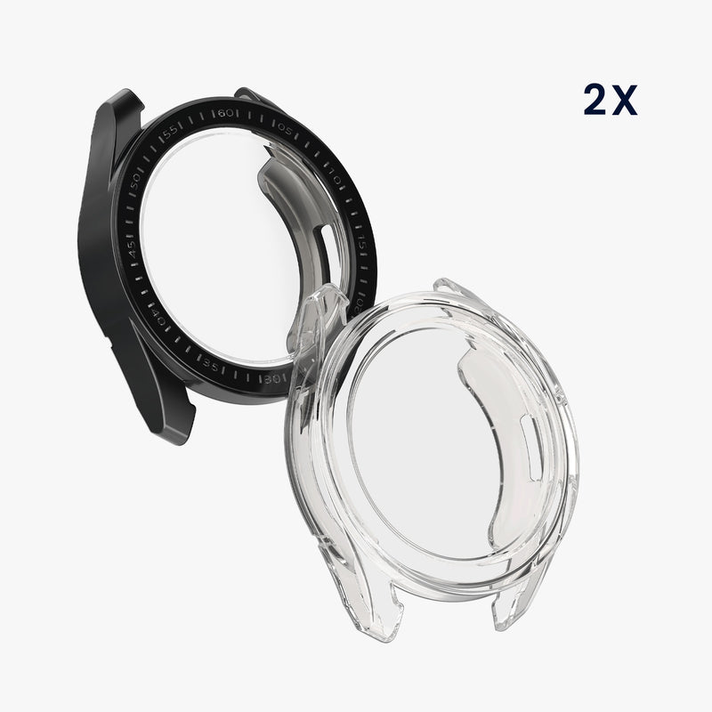 kwmobile Silikon Hülle für Xiaomi Watch S3 Schutzhülle Fullbody Display Cover Set