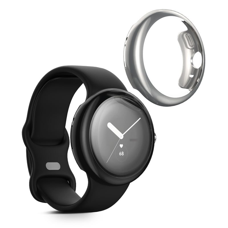 kwmobile Schutzhülle für Google Pixel Watch 2 / Pixel Watch 1 Fullbody Display Cover Set