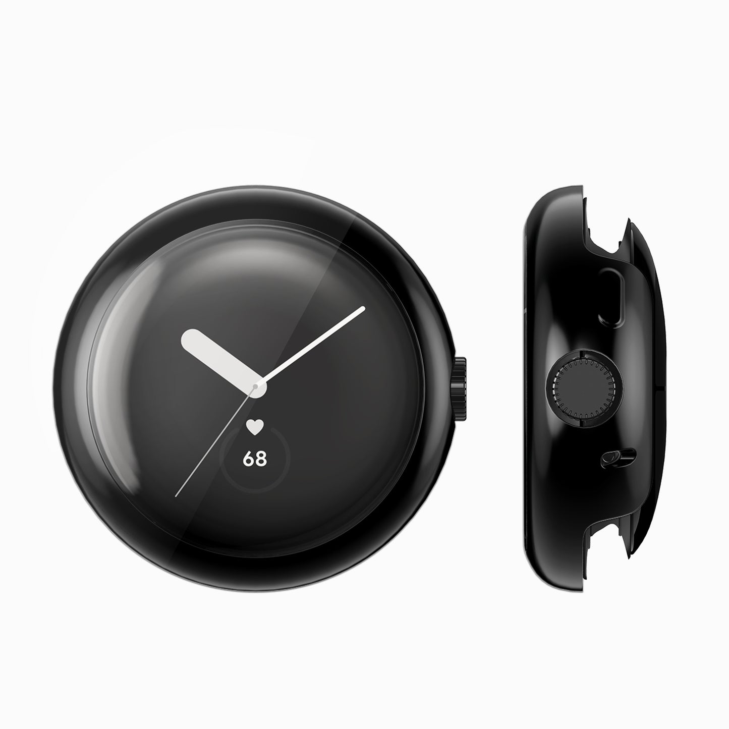 kwmobile Schutzhülle für Google Pixel Watch 2 / Pixel Watch 1 Fullbody Display Cover Set