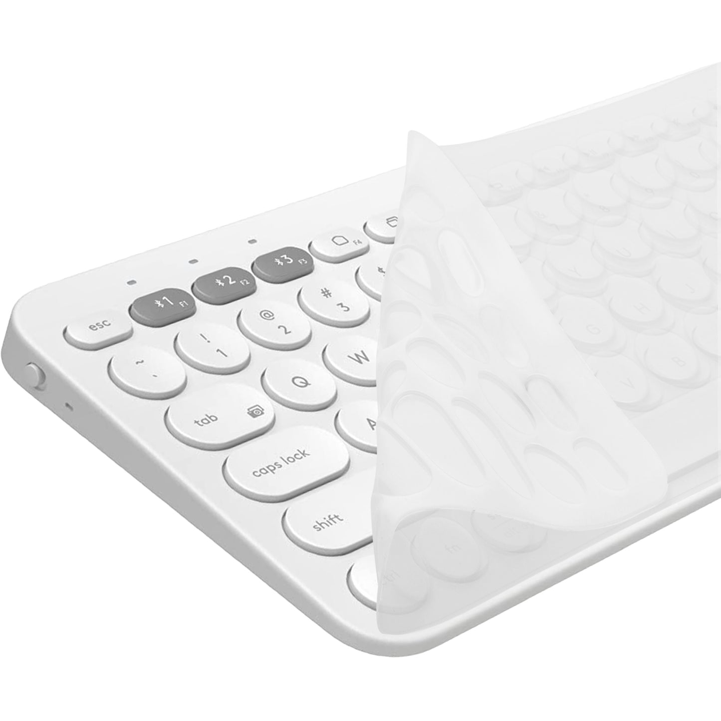 kwmobile Silikon Tastaturschutz für Logitech K380 - QWERTY US Keyboard Cover Abdeckung - Transparent Transparent  
