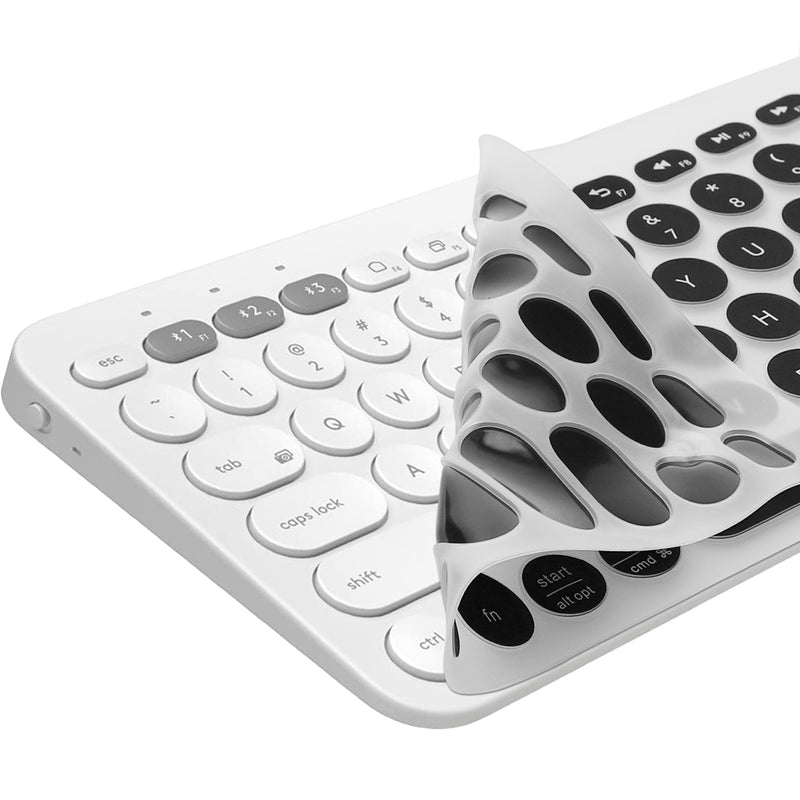 kwmobile Silikon Tastaturschutz für Logitech K380 - QWERTY US Keyboard Cover Abdeckung - Schwarz Schwarz  