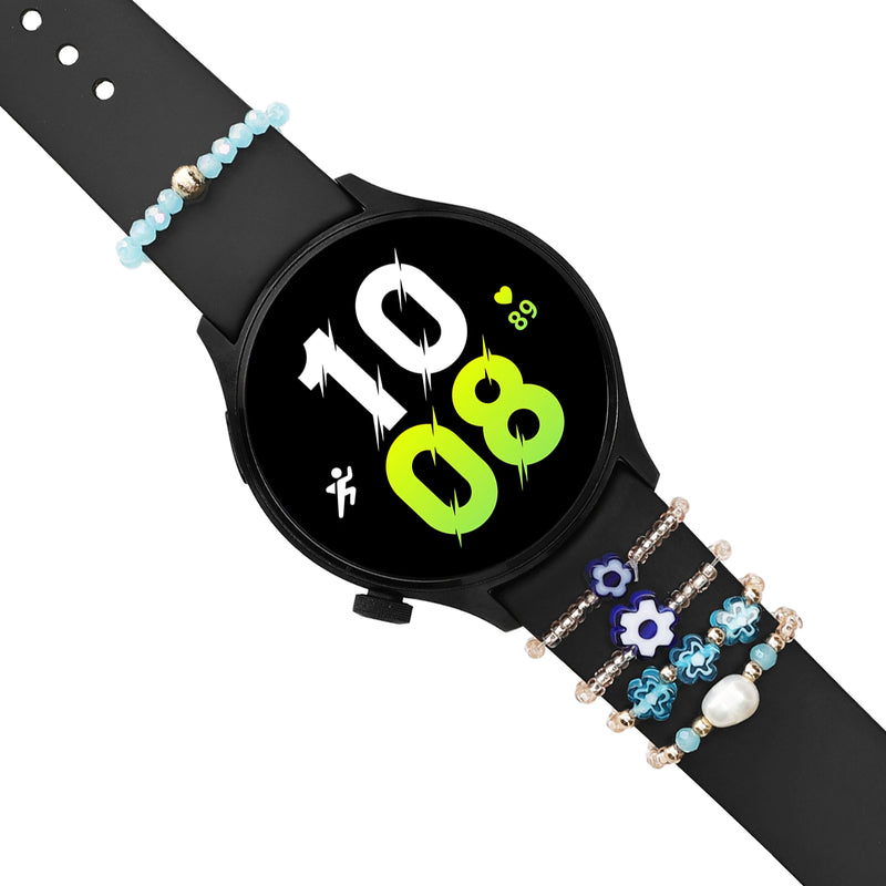 kwmobile Smartwatch Armband Charms kompatibel mit 20 - 22mm Smartwatch Strap Universal Deko Zubehör Universal Accessoire für Fitnessuhr Bänder