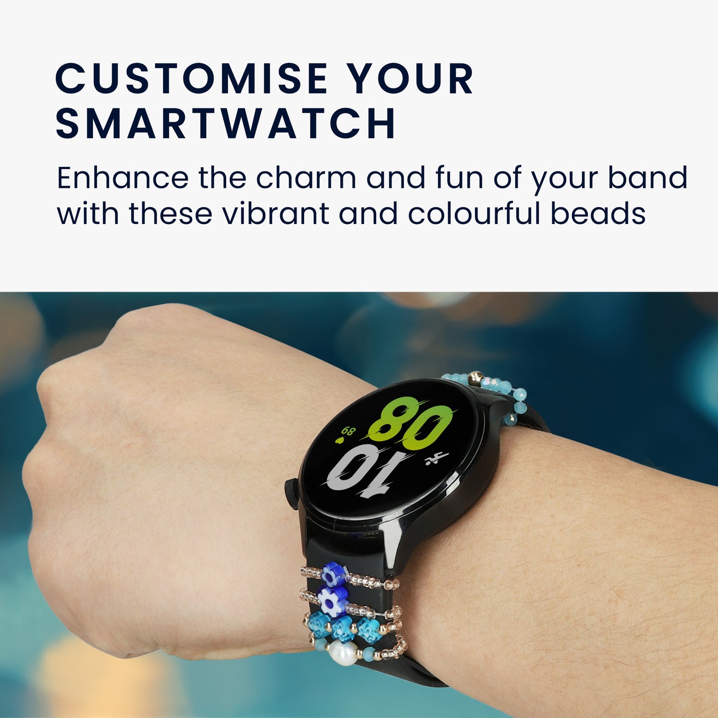 kwmobile Smartwatch Armband Charms kompatibel mit 20 - 22mm Smartwatch Strap Universal Deko Zubehör Universal Accessoire für Fitnessuhr Bänder