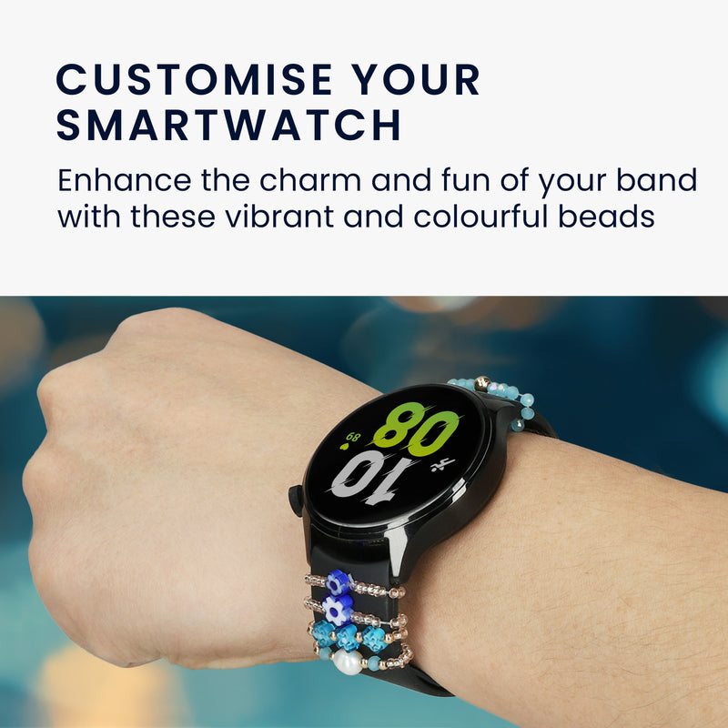 kwmobile Smartwatch Armband Charms kompatibel mit 20 - 22mm Smartwatch Strap Universal Deko Zubehör Universal Accessoire für Fitnessuhr Bänder