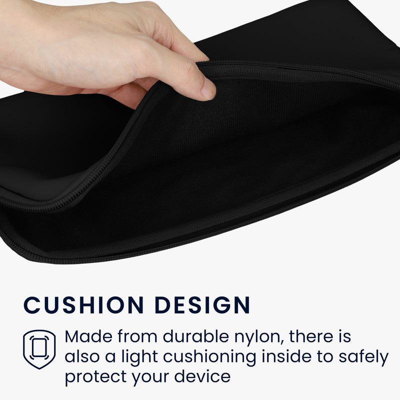 kwmobile Bluetooth Tastatur Cover kompatibel mit Logitech K380 Hülle - Nylon Schutzhülle für Keyboard - Nylon Tasche mit Zipper - Schwarz