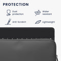 kwmobile Bluetooth Tastatur Cover kompatibel mit Logitech KEYS-TO-GO Hülle - Nylon Schutzhülle für Keyboard - Nylon Tasche mit Zipper - Dunkelgrau