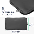 kwmobile Bluetooth Tastatur Cover kompatibel mit Logitech KEYS-TO-GO Hülle - Nylon Schutzhülle für Keyboard - Nylon Tasche mit Zipper - Dunkelgrau