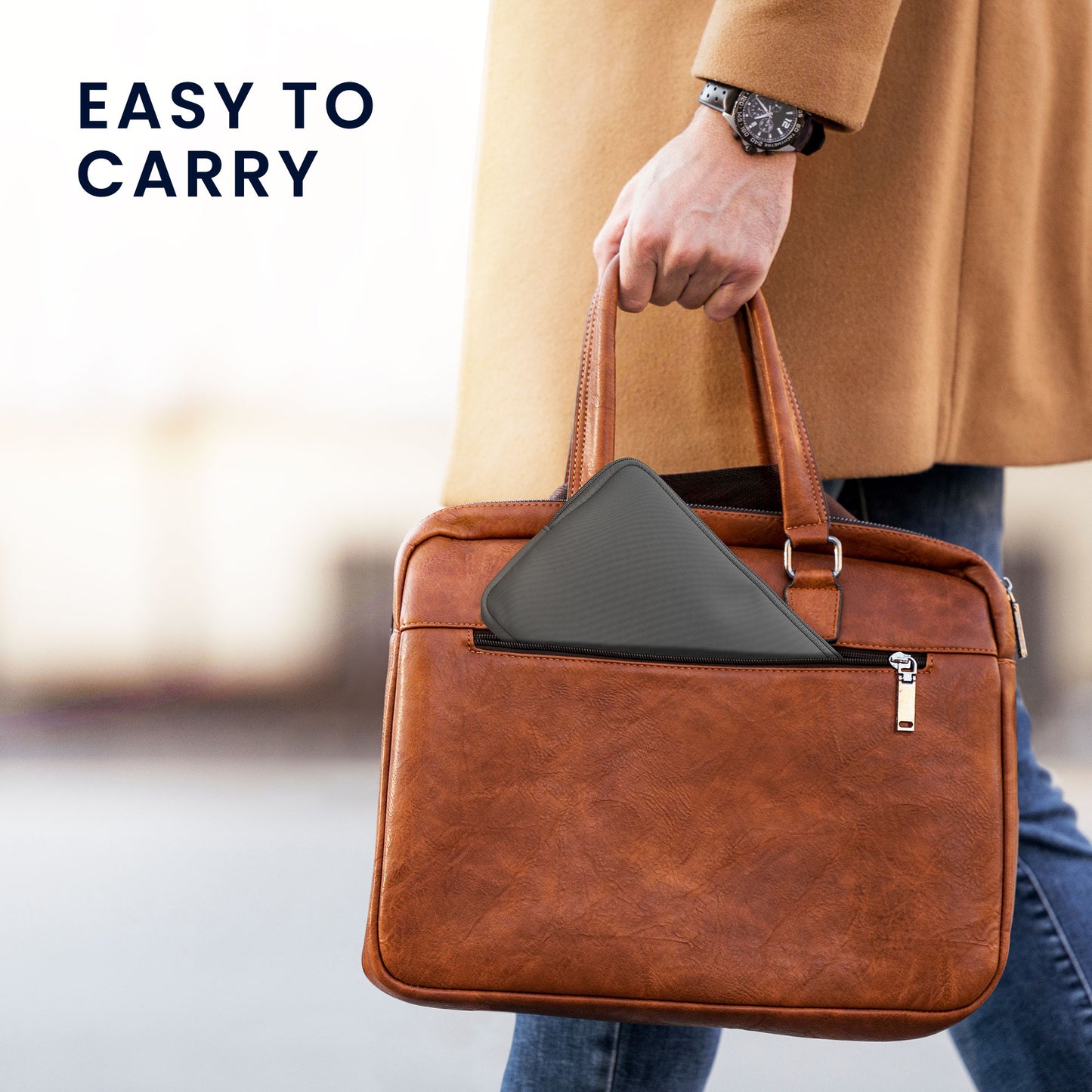 kwmobile Bluetooth Tastatur Cover kompatibel mit Logitech KEYS-TO-GO Hülle - Nylon Schutzhülle für Keyboard - Nylon Tasche mit Zipper - Dunkelgrau