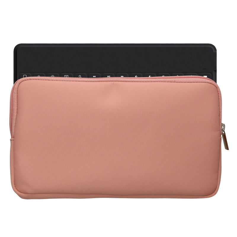 kwmobile Bluetooth Tastatur Cover kompatibel mit Logitech KEYS-TO-GO Hülle - Nylon Schutzhülle für Keyboard - Nylon Tasche mit Zipper - Pastell Pfirsich Pastell Pfirsich  