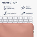kwmobile Bluetooth Tastatur Cover kompatibel mit Apple Magic Keyboard Hülle - Nylon Schutzhülle für Keyboard - Nylon Tasche mit Zipper - Pastell Pfirsich