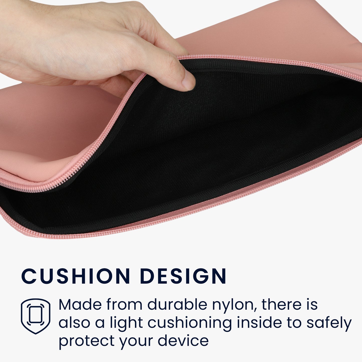 kwmobile Bluetooth Tastatur Cover kompatibel mit Apple Magic Keyboard Hülle - Nylon Schutzhülle für Keyboard - Nylon Tasche mit Zipper - Pastell Pfirsich