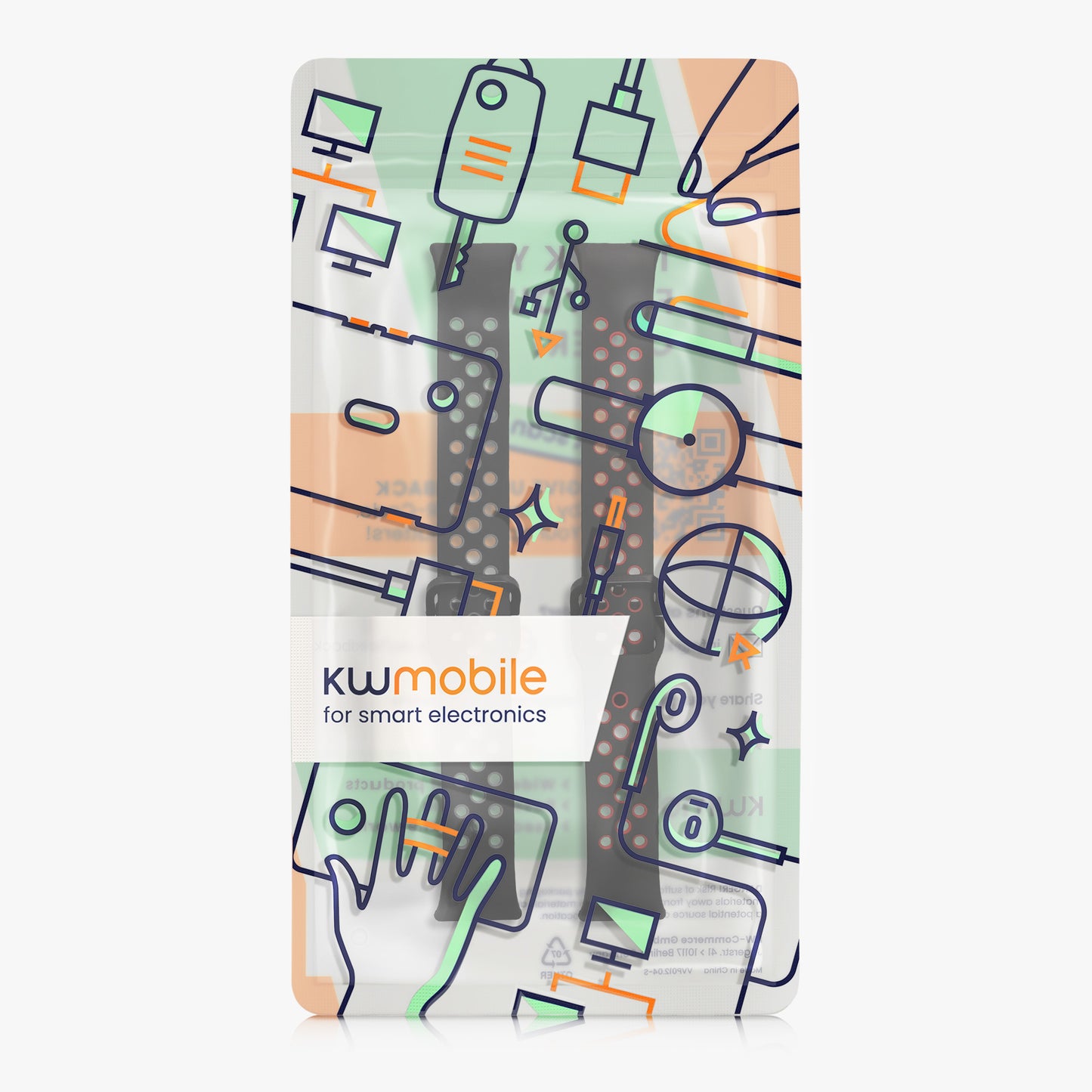 kwmobile Uhrenarmband für Samsung Galaxy Fit 3 Armband Fitnesstracker Band Set Ersatzarmband Smartwatch