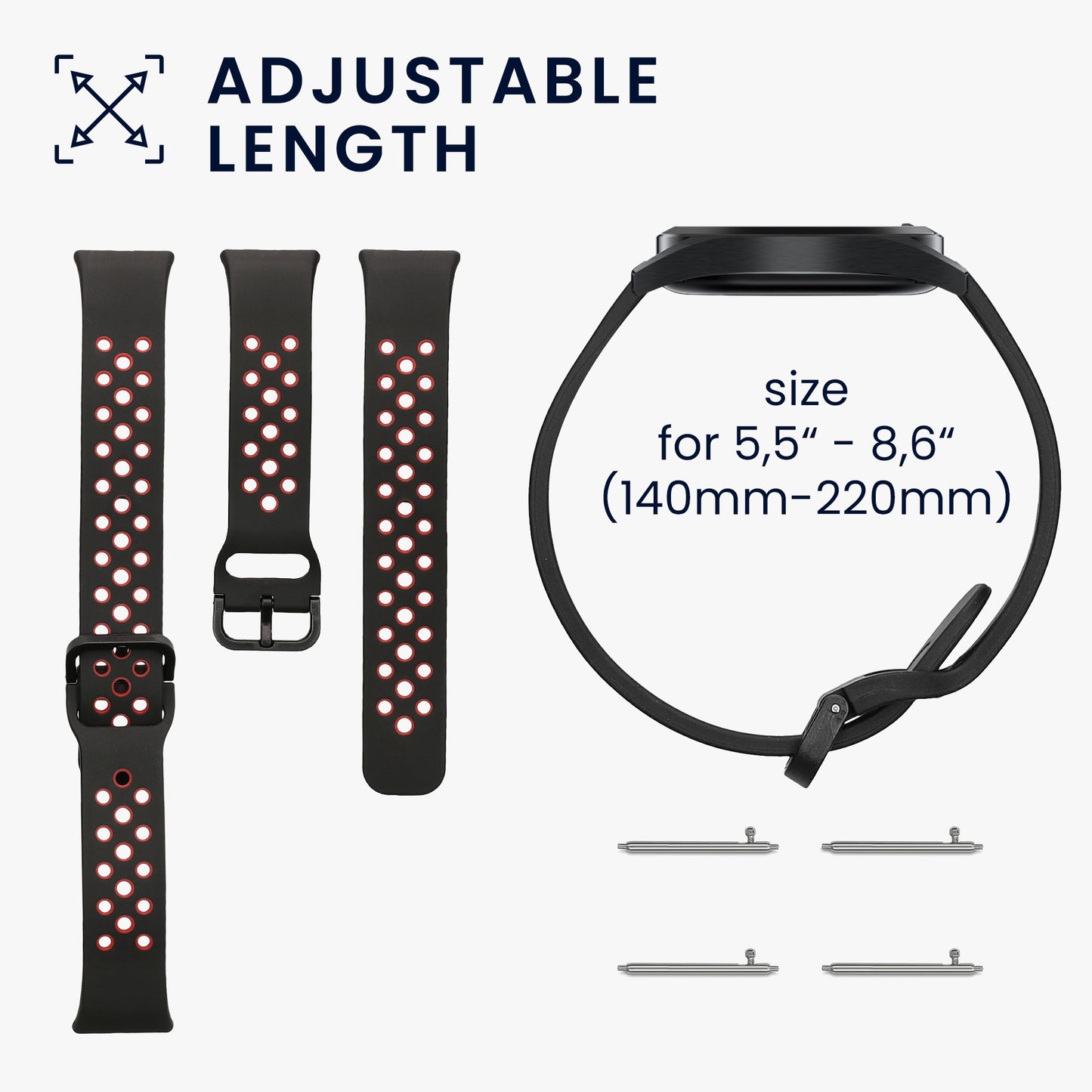 kwmobile Uhrenarmband für Samsung Galaxy Fit 3 Armband Fitnesstracker Band Set Ersatzarmband Smartwatch