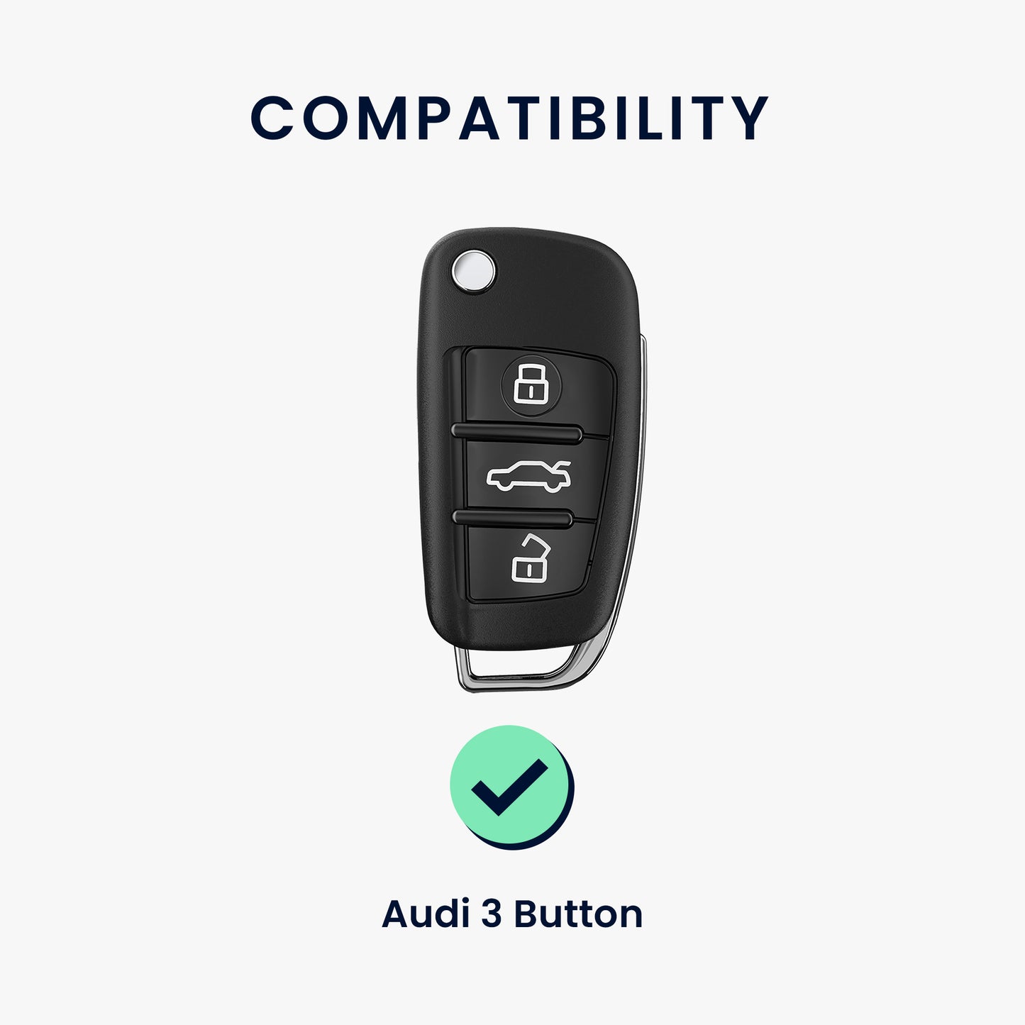 Hülle für Audi 3-Tasten Klappschlüssel