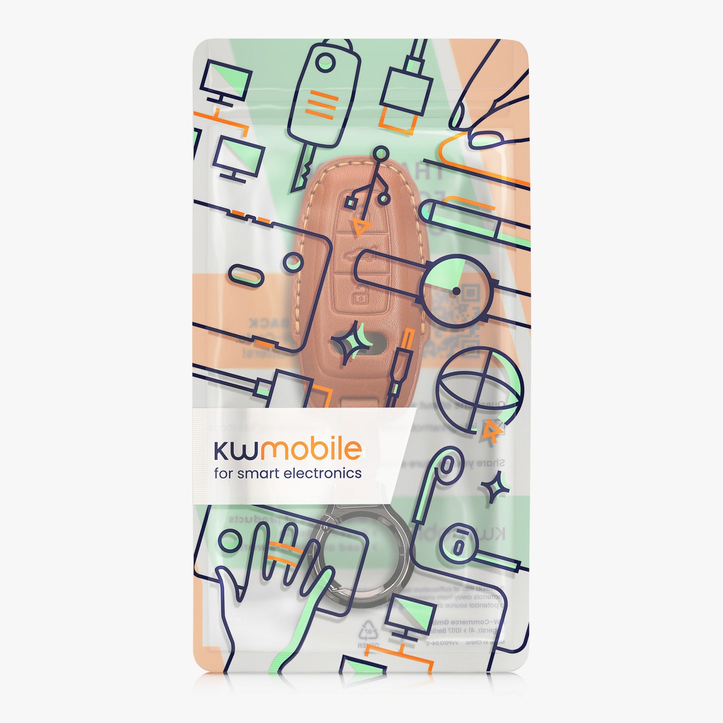 kwmobile Premium Autoschlüssel Schutzhülle kompatibel mit Audi A6 A7 A8 Q7 Q8 3-Tasten Autoschlüssel Keyless Hülle Tasche