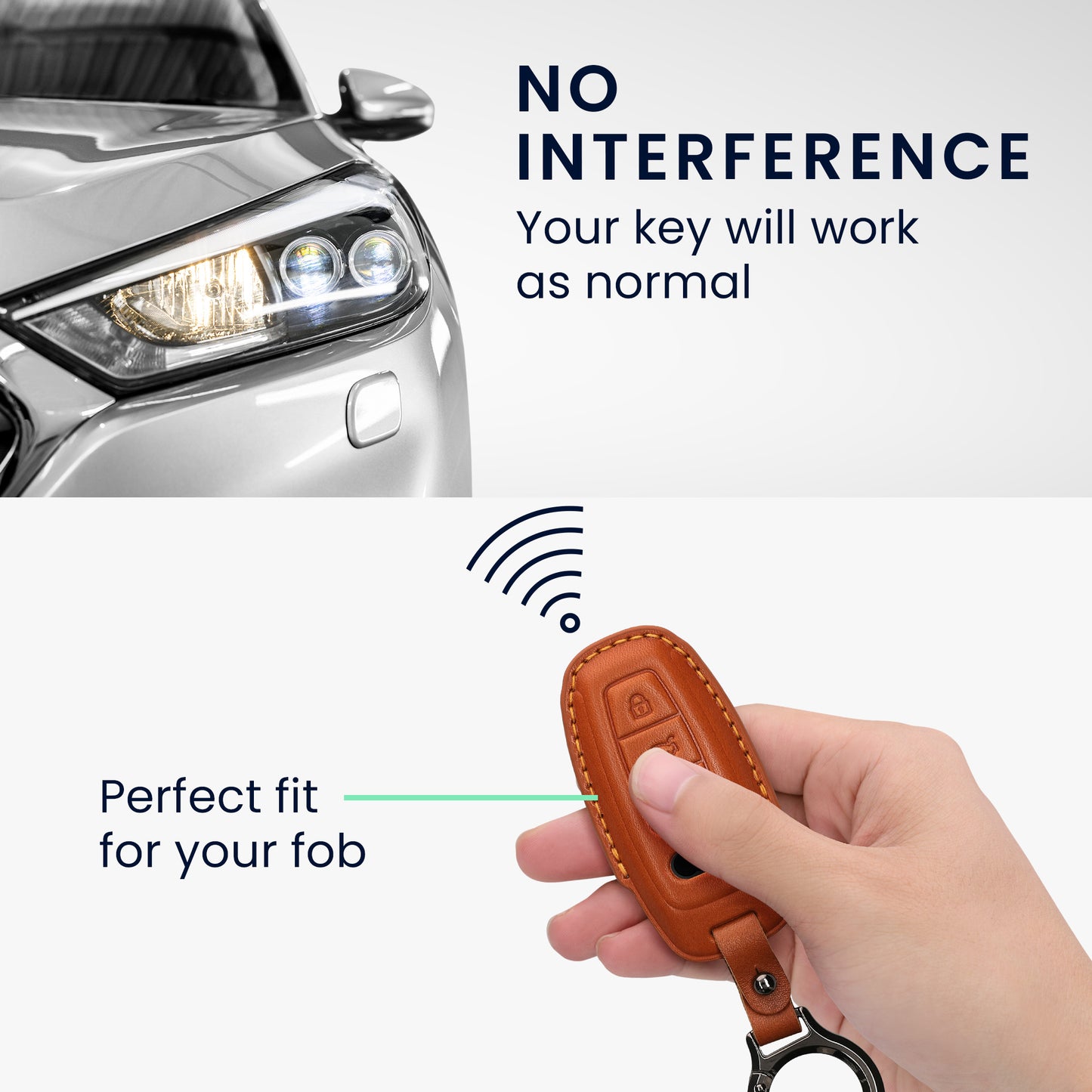 kwmobile Premium Autoschlüssel Schutzhülle kompatibel mit Audi A6 A7 A8 Q7 Q8 3-Tasten Autoschlüssel Keyless Hülle Tasche