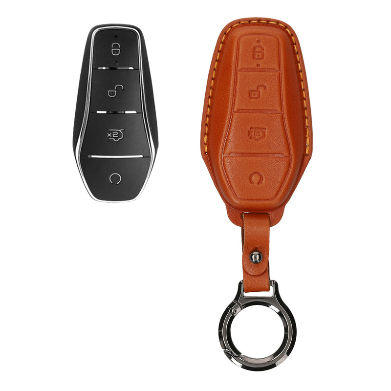 kwmobile Premium Autoschlüssel Schutzhülle kompatibel mit BYD Atto 3 / Sealion / Han / Tang / Dolphin / Seal Hülle - Schlüssel Tasche