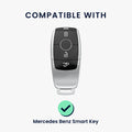 kwmobile Autoschlüssel Hülle kompatibel mit Mercedes Benz Smart Key Autoschlüssel (nur Keyless) - Schlüsselhülle Silikon Cover