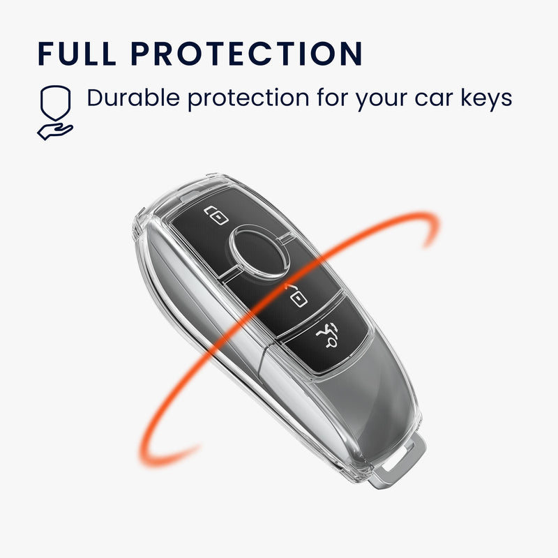 kwmobile Autoschlüssel Hülle kompatibel mit Mercedes Benz Smart Key Autoschlüssel (nur Keyless) - Schlüsselhülle Silikon Cover