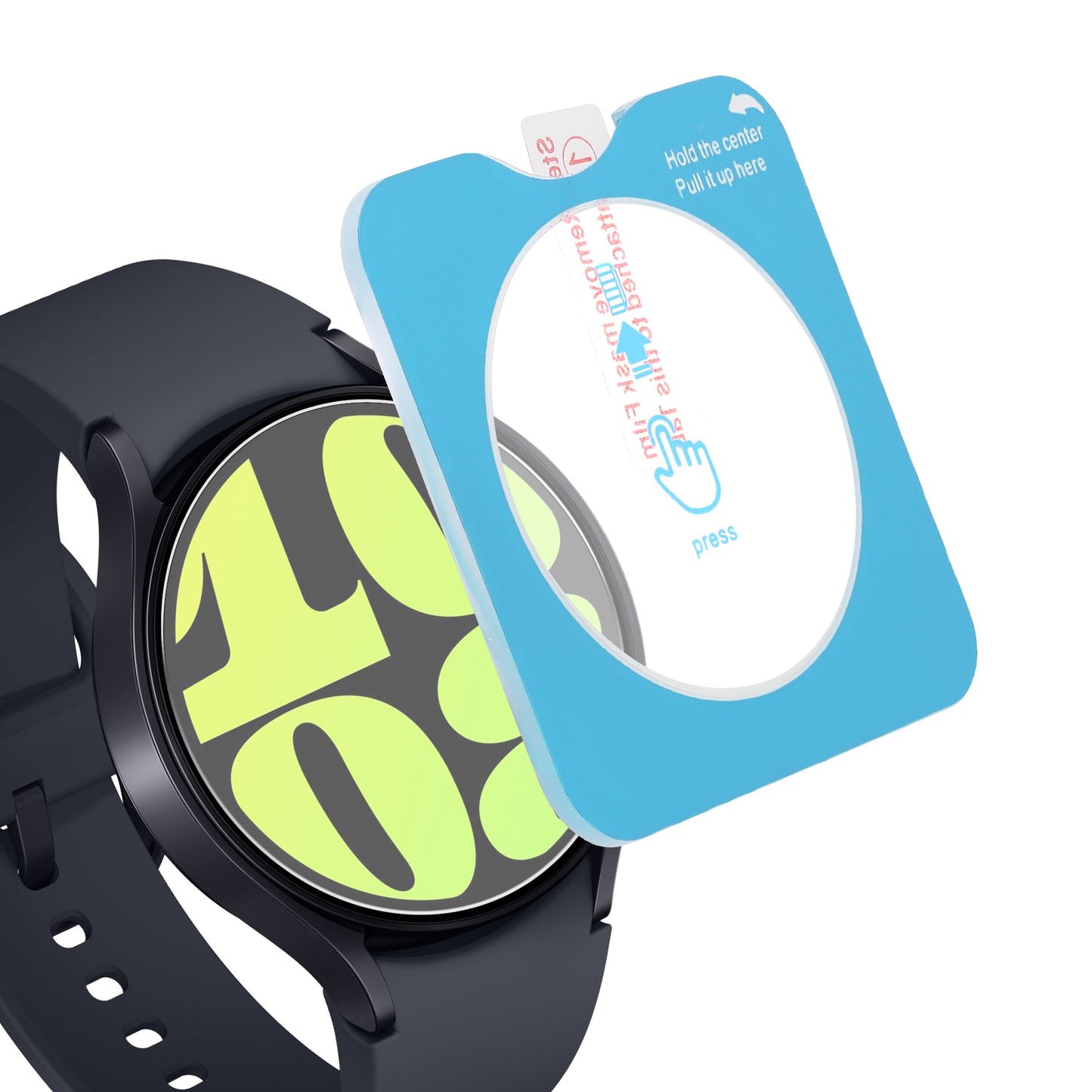 kwmobile Schutzglas kompatibel mit Samsung Galaxy Watch 6 44mm Folie Displayschutz für Fitness Tracker