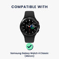 kwmobile Schutzglas kompatibel mit Samsung Galaxy Watch 4 Classic Folie Hart Glas Displayschutz für Fitness Tracker