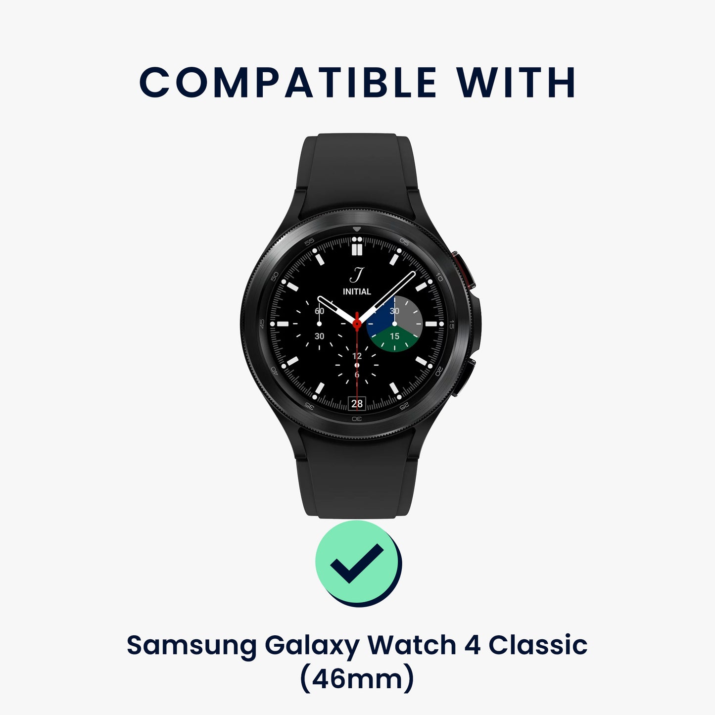 kwmobile Schutzglas kompatibel mit Samsung Galaxy Watch 4 Classic Folie Hart Glas Displayschutz für Fitness Tracker