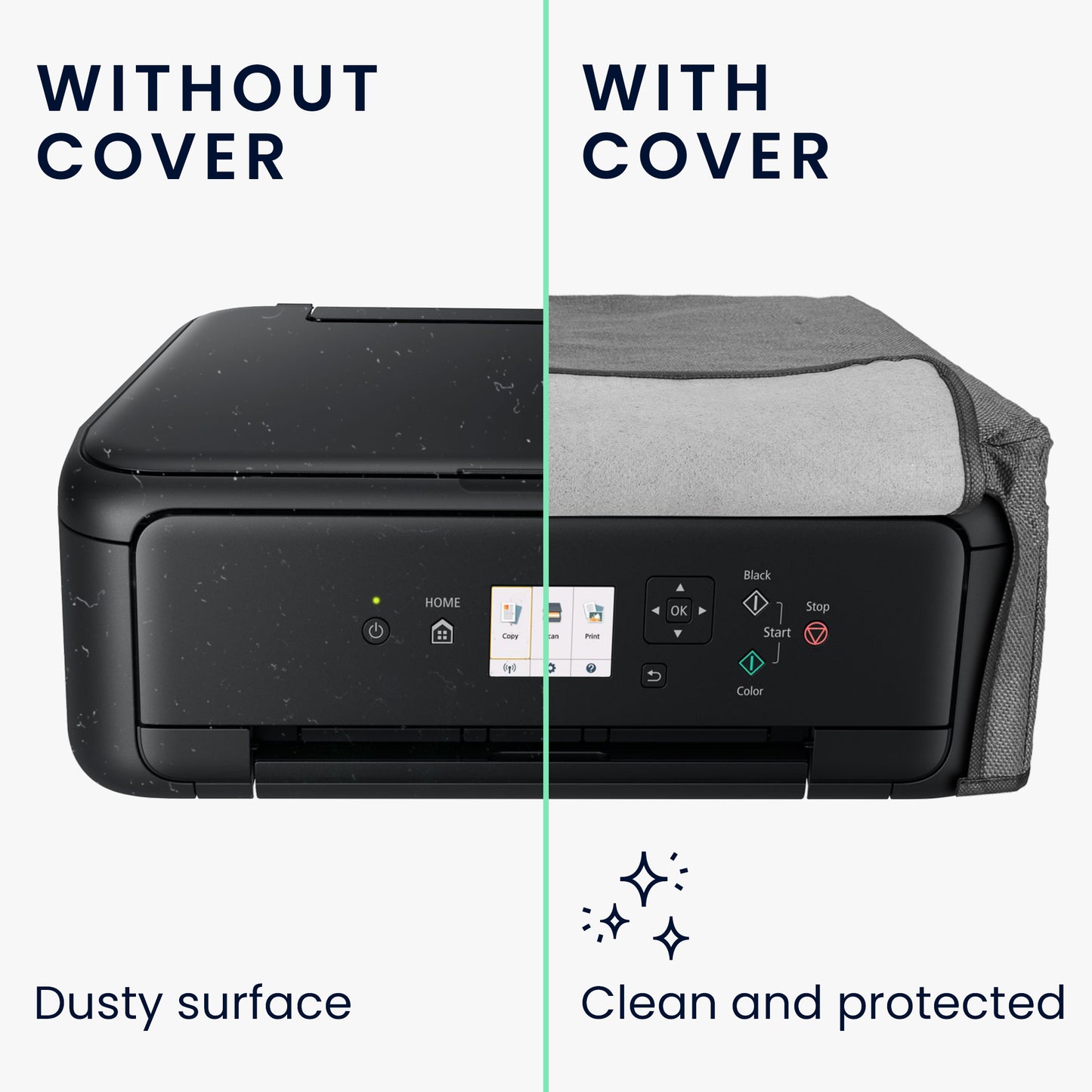 kwmobile Drucker Schützhülle kompatibel mit Canon Pixma TS5150 / 5151 / MG 2555 / Pixma MG2551S Hülle - Printer Cover aus Staubschutzhülle für Drucker