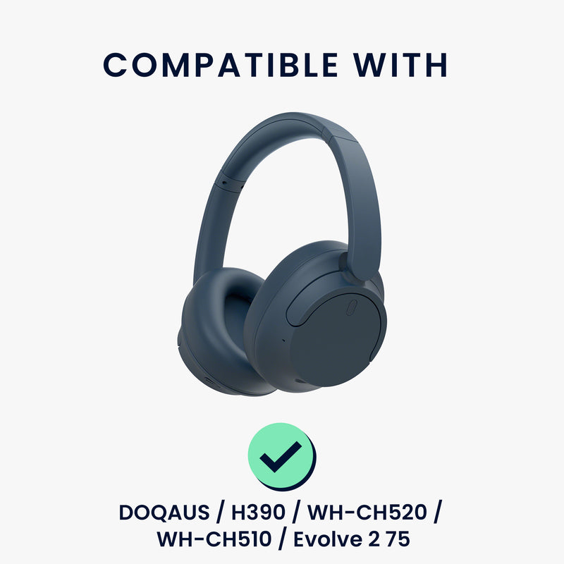 kwmobile Hülle kompatibel mit DOQAUS / H390 / WH-CH520 / WH-CH510 / Evolve 2 75 Tasche - Schutzhülle für Headset mit Innenfächern