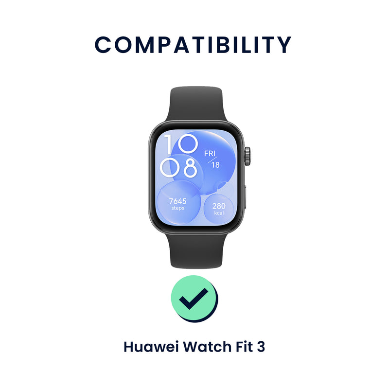 kwmobile Uhrenarmband für Huawei Watch Fit 3 Armband Fitnesstracker Band Set Ersatzarmband Smartwatch