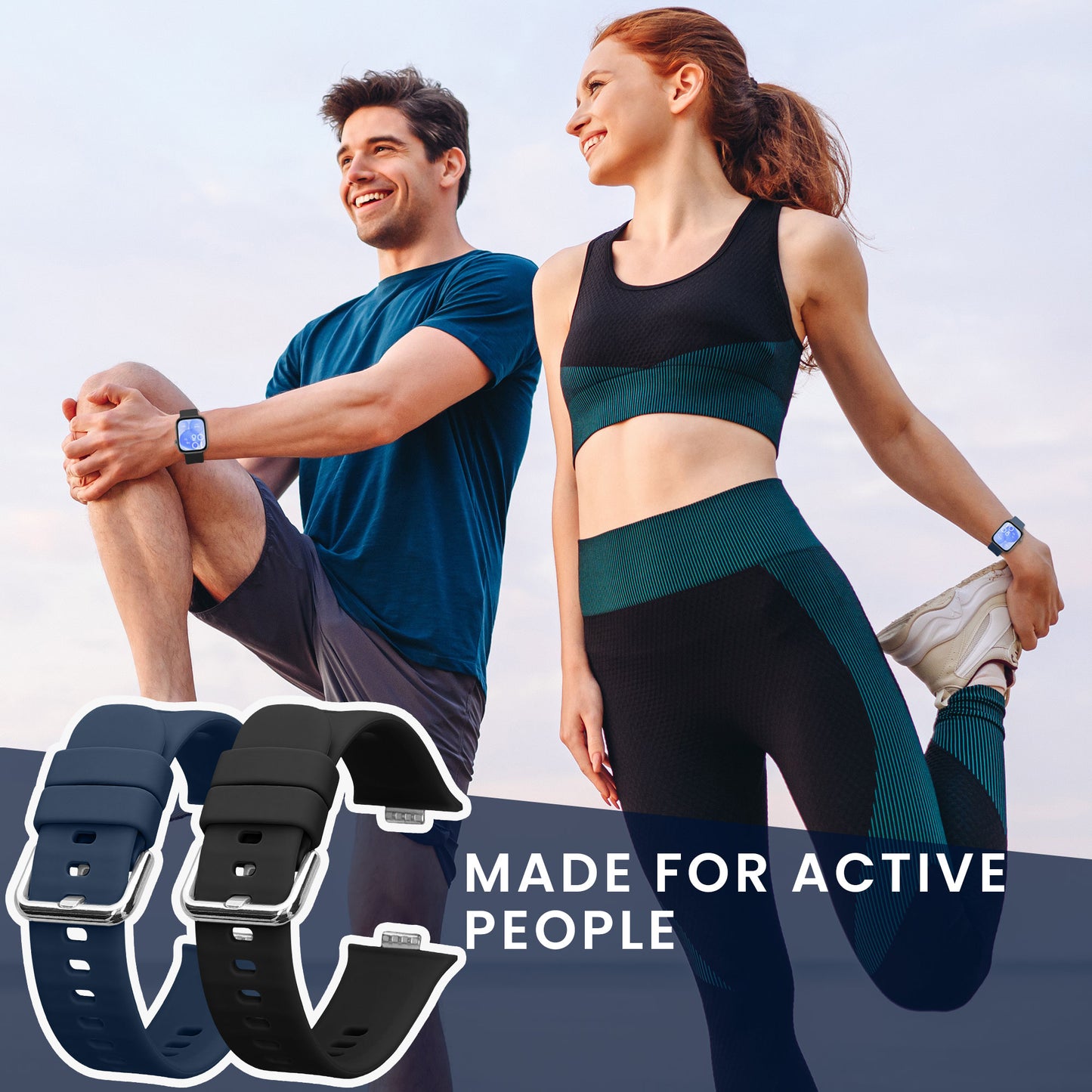 kwmobile Uhrenarmband für Huawei Watch Fit 3 Armband Fitnesstracker Band Set Ersatzarmband Smartwatch
