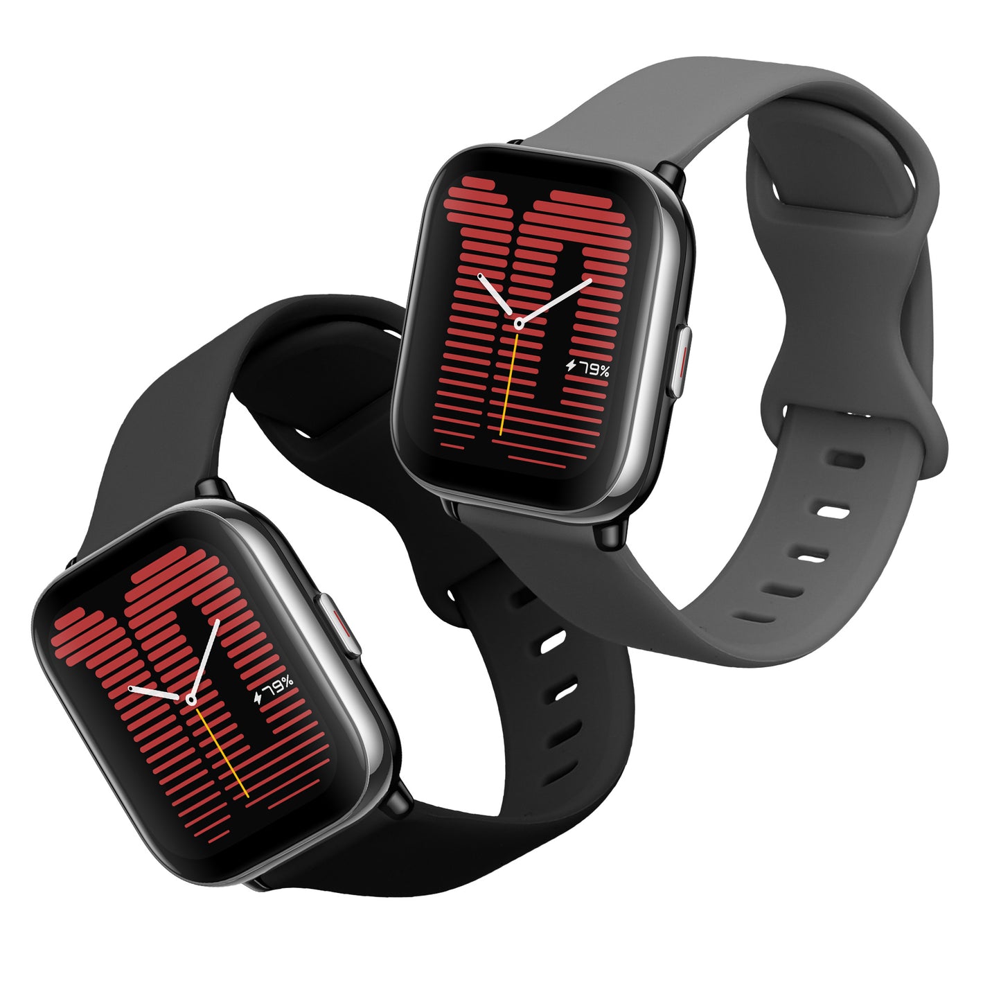 kwmobile Uhrenarmband für 20mm Amazfit Active 2 / 2 Square / Active Edge / Bip 3 / GTS 3 Armband Fitnesstracker Band Set Ersatzarmband Smartwatch