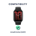 kwmobile Uhrenarmband für 20mm Amazfit Active 2 / 2 Square / Active Edge / Bip 3 / GTS 3 Armband Fitnesstracker Band Set Ersatzarmband Smartwatch