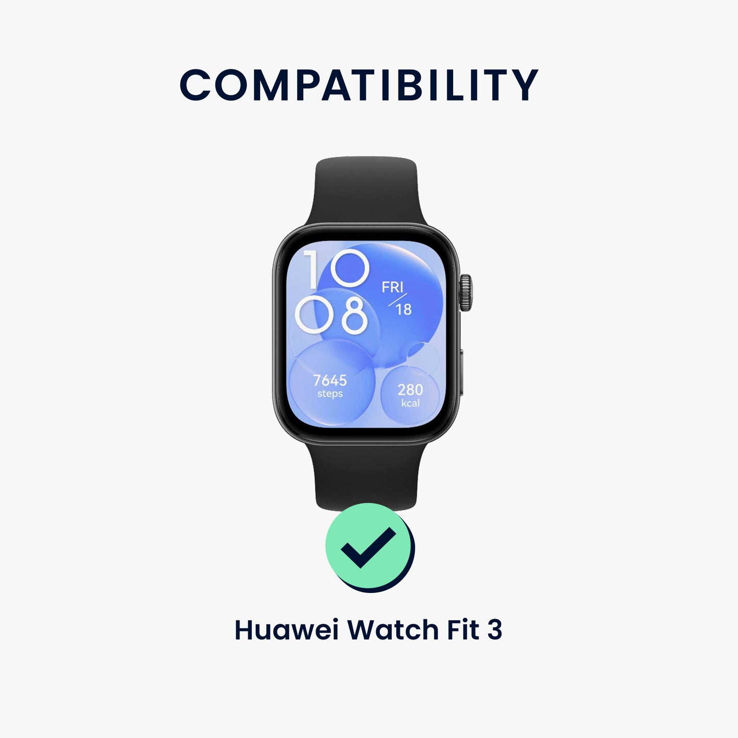 kwmobile Adapter mit 20mm Bandbreite kompatibel mit Huawei Watch Fit 3 / Fit 4 Uhrenarmband - Smartwatch Armband Anschlussadapter Set