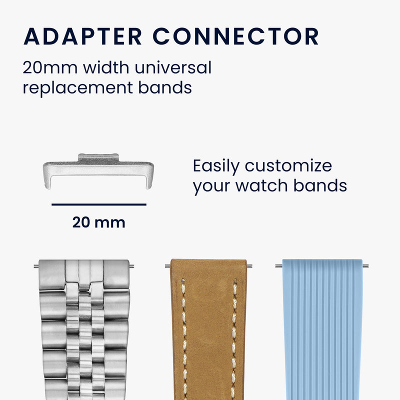 kwmobile Adapter mit 20mm Bandbreite kompatibel mit Huawei Watch Fit 3 / Fit 4 Uhrenarmband - Smartwatch Armband Anschlussadapter Set